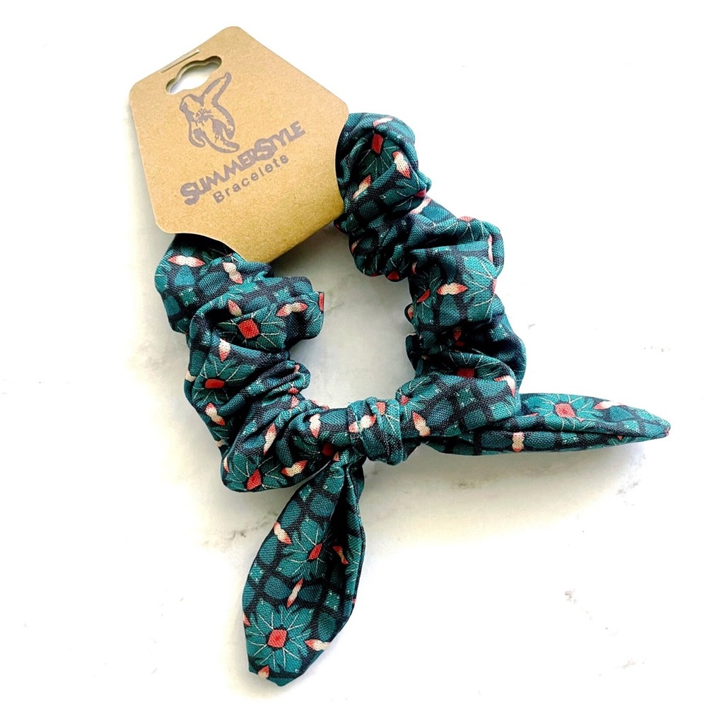 SummerStyle Bracelets Emerald Art Deco Bow Scrunchie